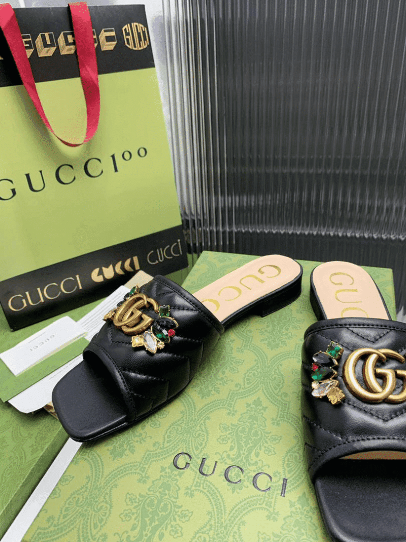 Alternative view of Gucci Women Black Slipper ‎With Double G 655463