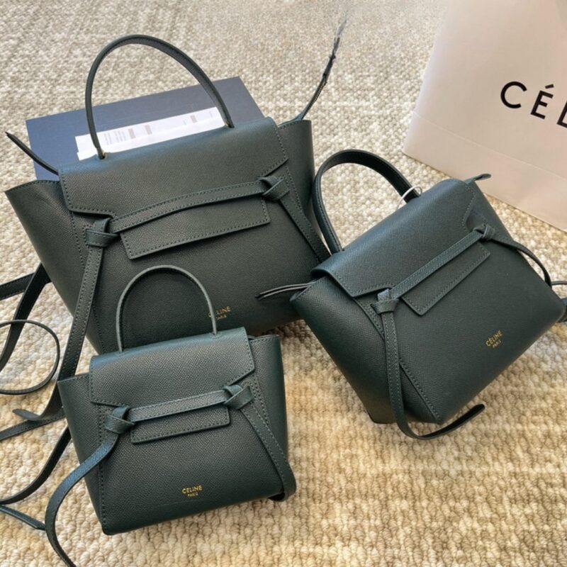 Alternative view of Celine Nano Belt Bag In Grained Khaki 20Cm 189003Zva 15Kh
