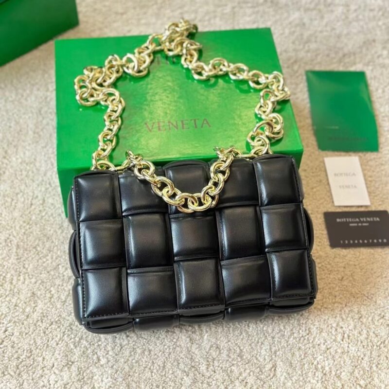 Alternative view of Bottega Veneta Chain Cassette Crossbody Bag In Black 26Cm 631421Vbwz08425