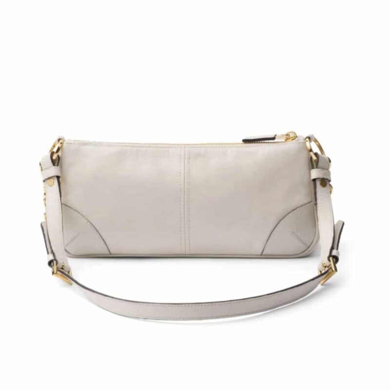 Alternative view of Prada Re Edition 2002 Leather Shoulder Bag White 23Cm