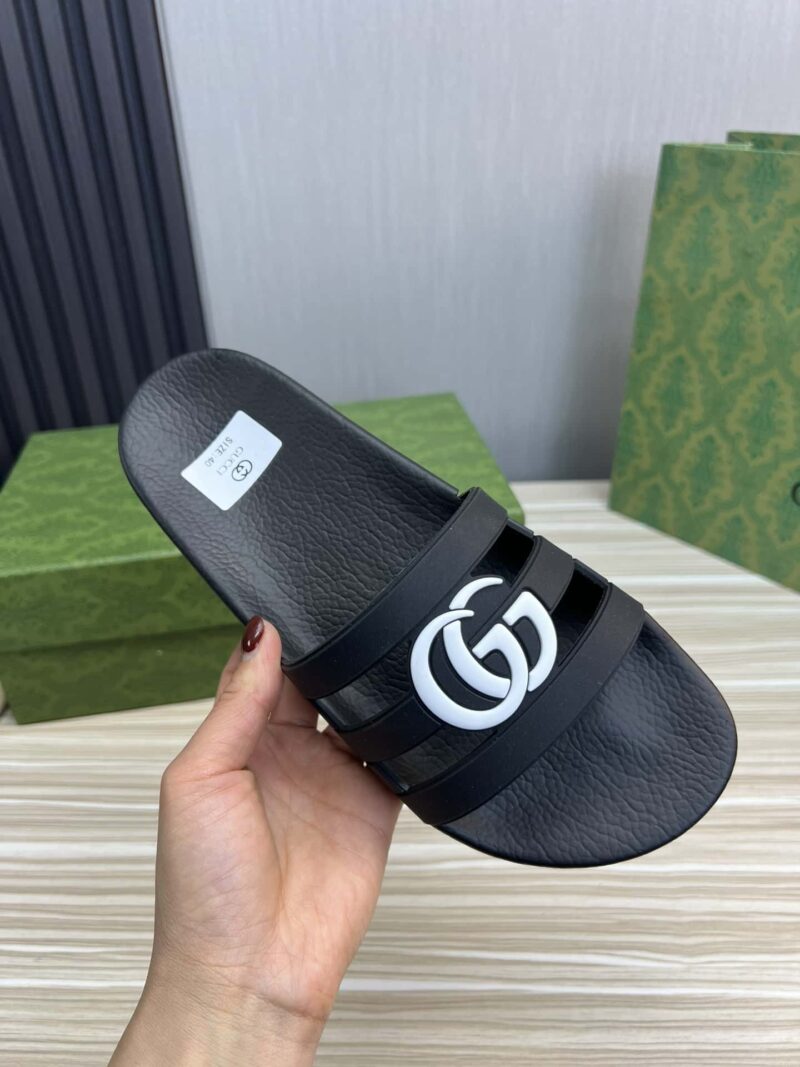 Alternative view of Gucci Slippers Sandals Mules Summer With Gg Logo White