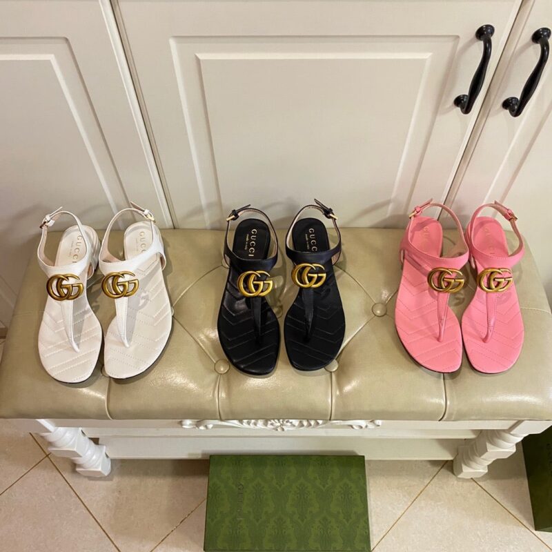 Alternative view of Gucci Double G Sandal Leather White 674840 Bko00 9022