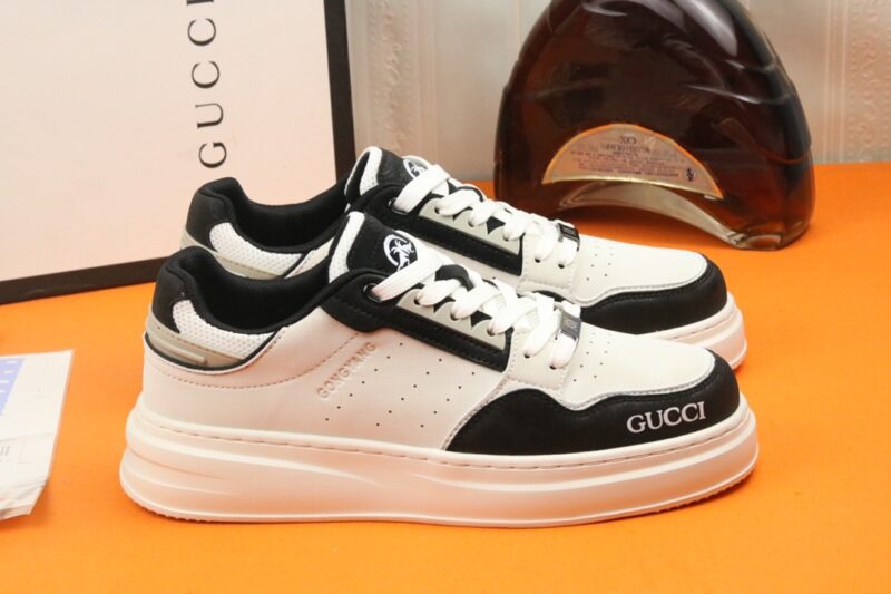 Alternative view of Gucci Gg Sneaker Leather In White And Black