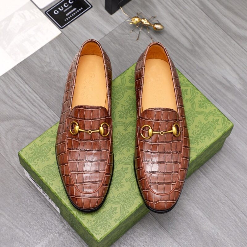 Alternative view of Gucci Crocodile Loafer Brown