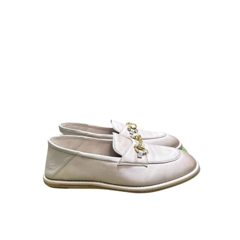 Gucci Women'S Horsebit Loafer With Crystals Beige