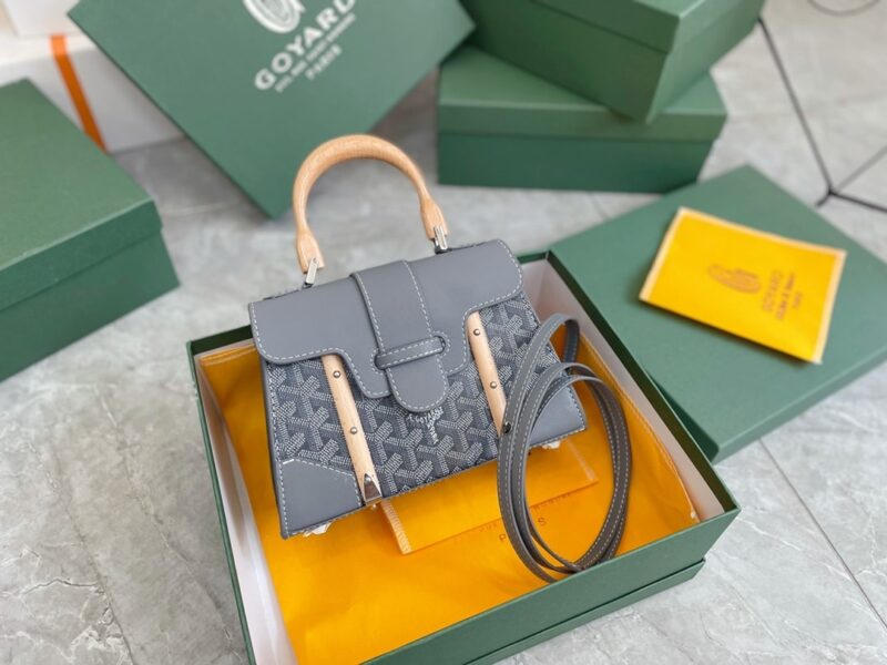 Alternative view of GOYARD SAÏGON STRUCTURÉ MINI BAG GREY 22CM SAIGOBMINTY51CL51P