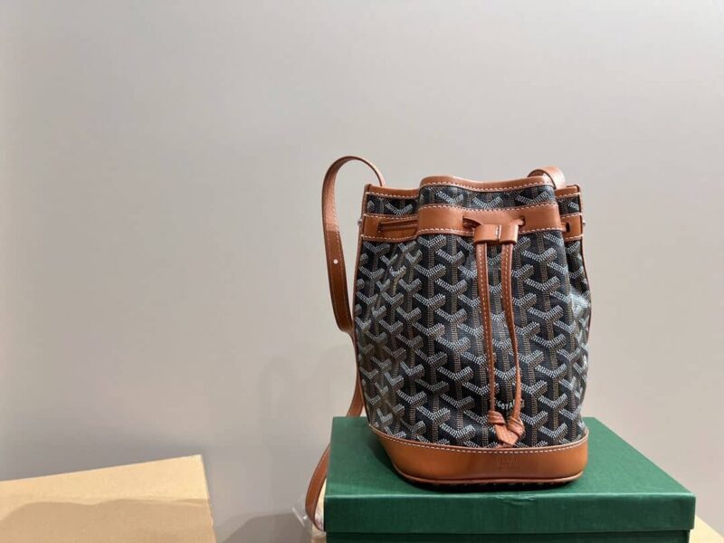 Alternative view of GOYARD GOYARDINE PETIT FLOT BUCKET BAG BLACK TAN 23CM PEFLOTPMLTY01CL03P