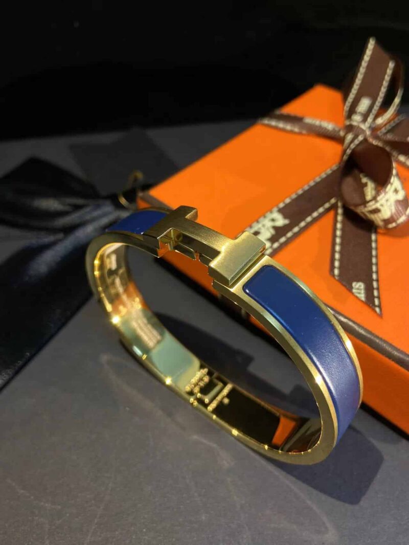 Alternative view of Hermes Clic Clac H Bracelet Blue