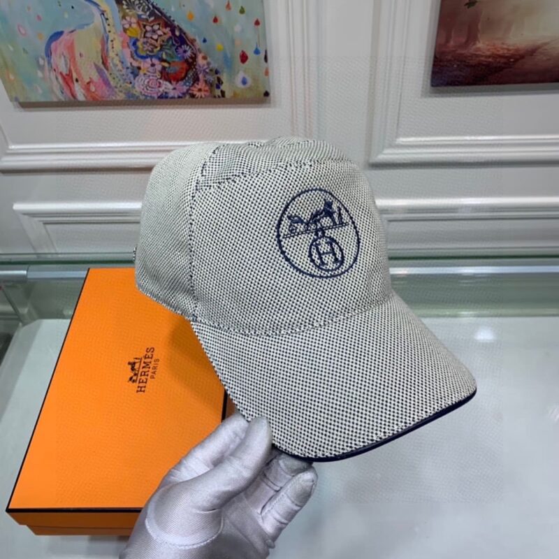 Alternative view of Hermes Logo Canvas Cap Grey