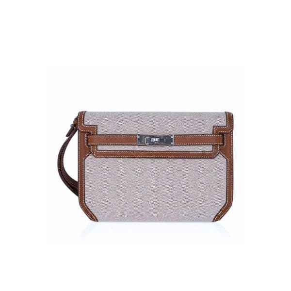 Hermes Kelly Depeches Pouch Toile 26Cm
