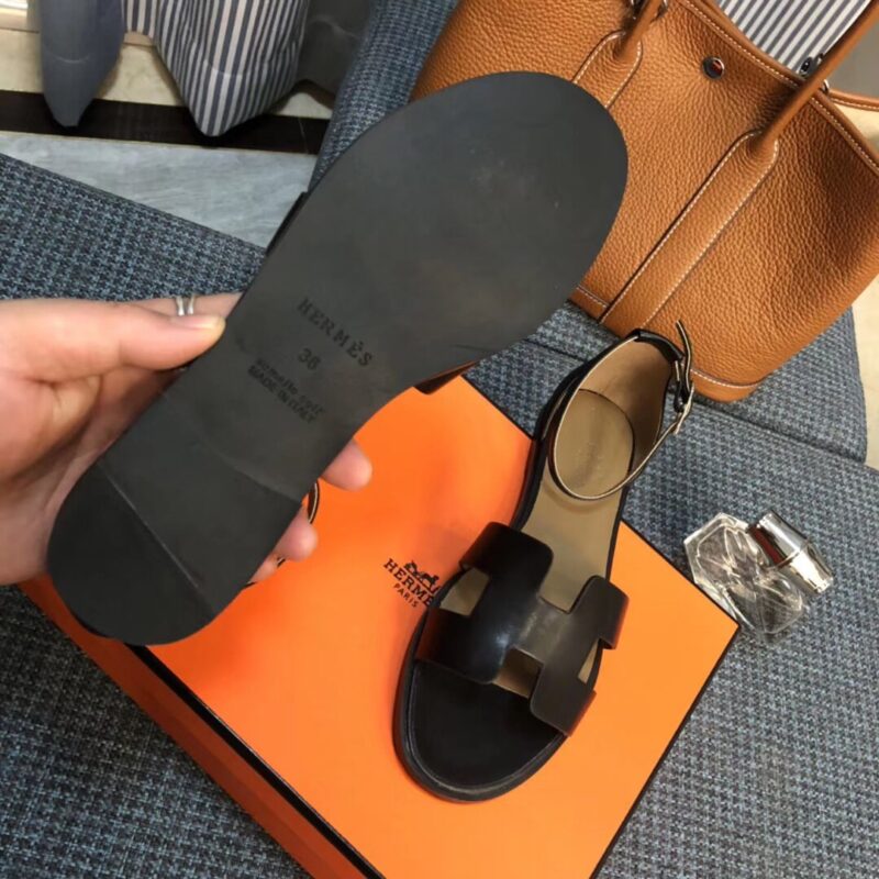 Alternative view of Hermes Santorini Sandal Black H182139Z02420