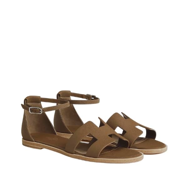 Hermes Santorini Sandal Brown