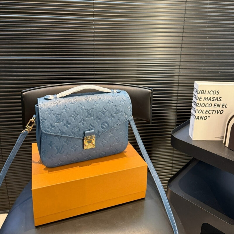 Alternative view of Louis Vuitton Pochette Métis Monogram Empreinte Bleu Jean 25cm M27357