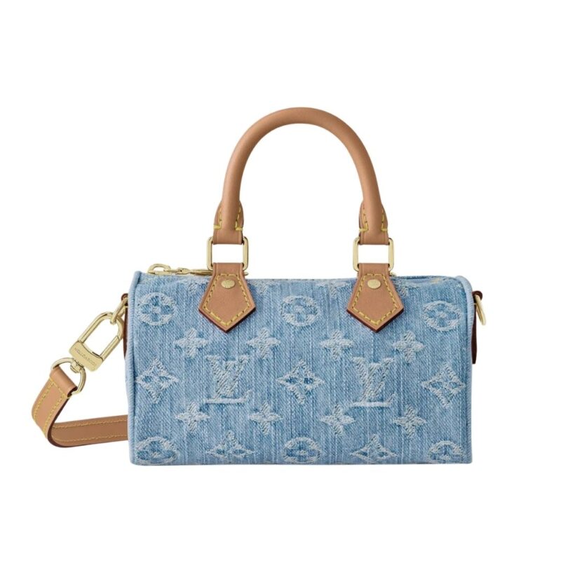 Louis Vuitton Denim Blue Nano Speedy 16Cm M11212