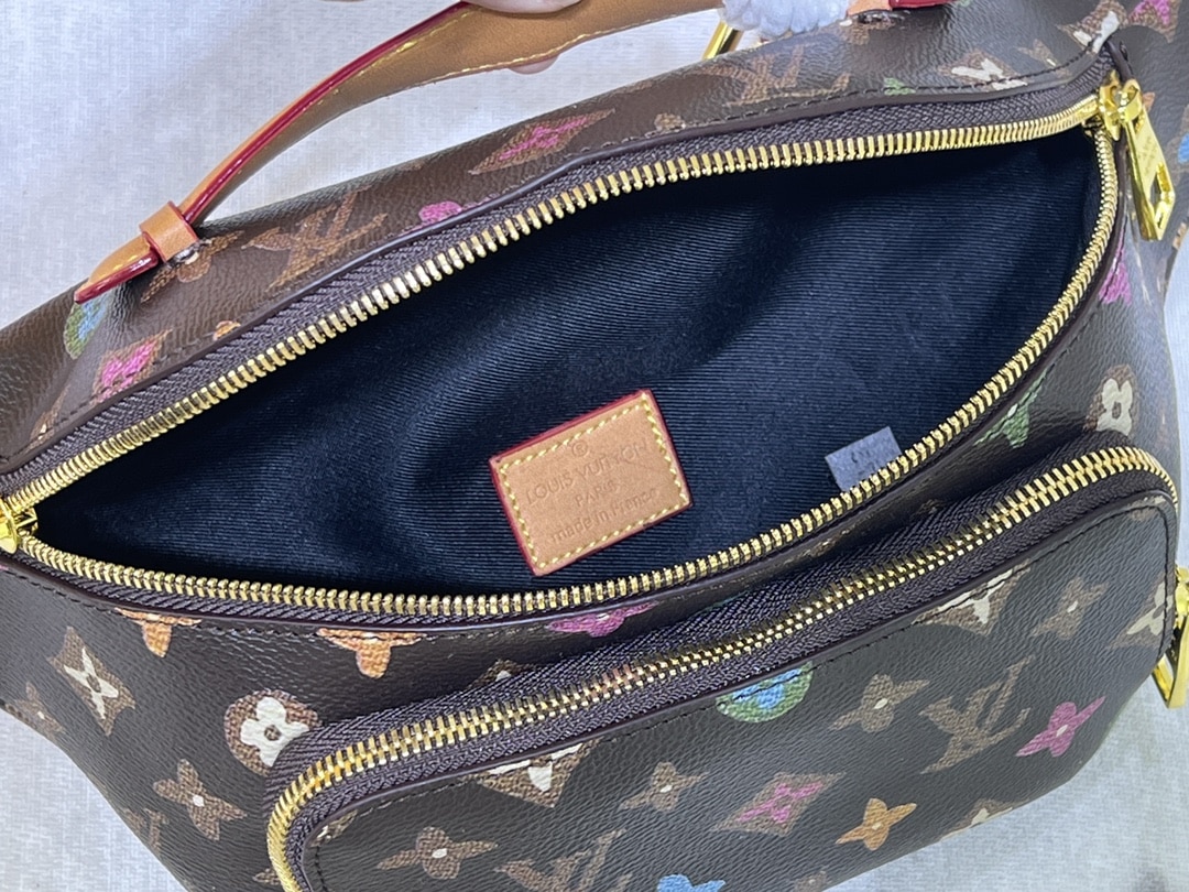 Louis Vuitton Rush Waist Bag Chocolate Color Monogram Craggy Canvas 30Cm M24858 - Image 3