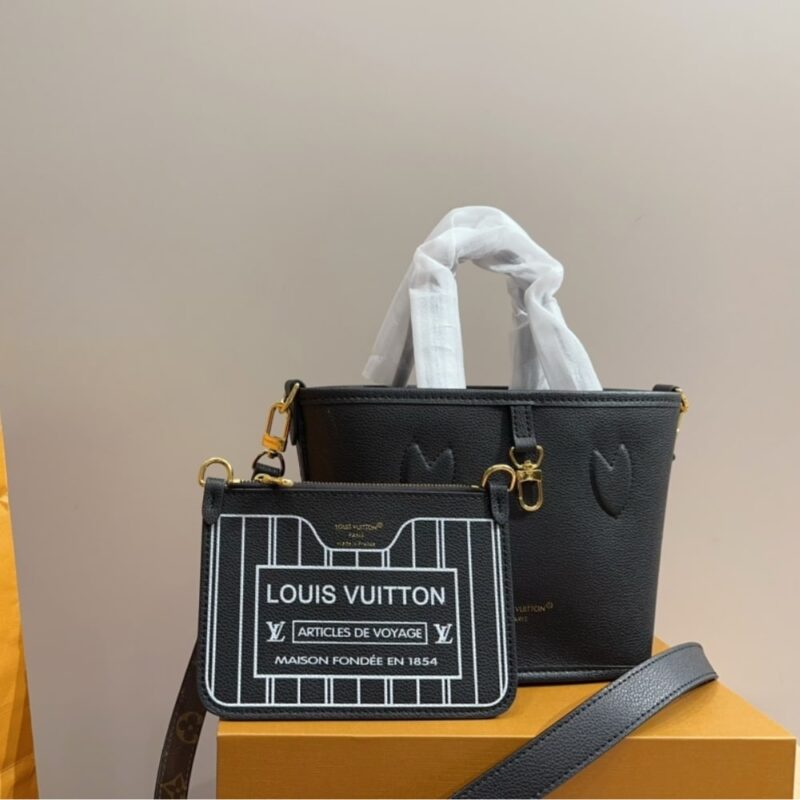 Alternative view of Louis Vuitton Neverfull Bandoulière Inside Out BB Monogram Black 26Cm M12099