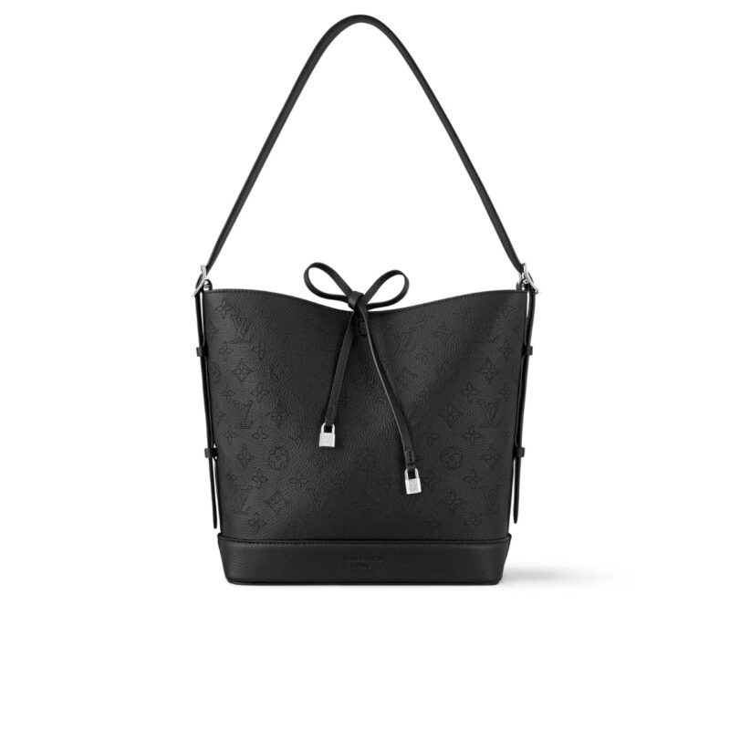 Louis Vuitton Flore Perforated Mahina Black 28cm M12139