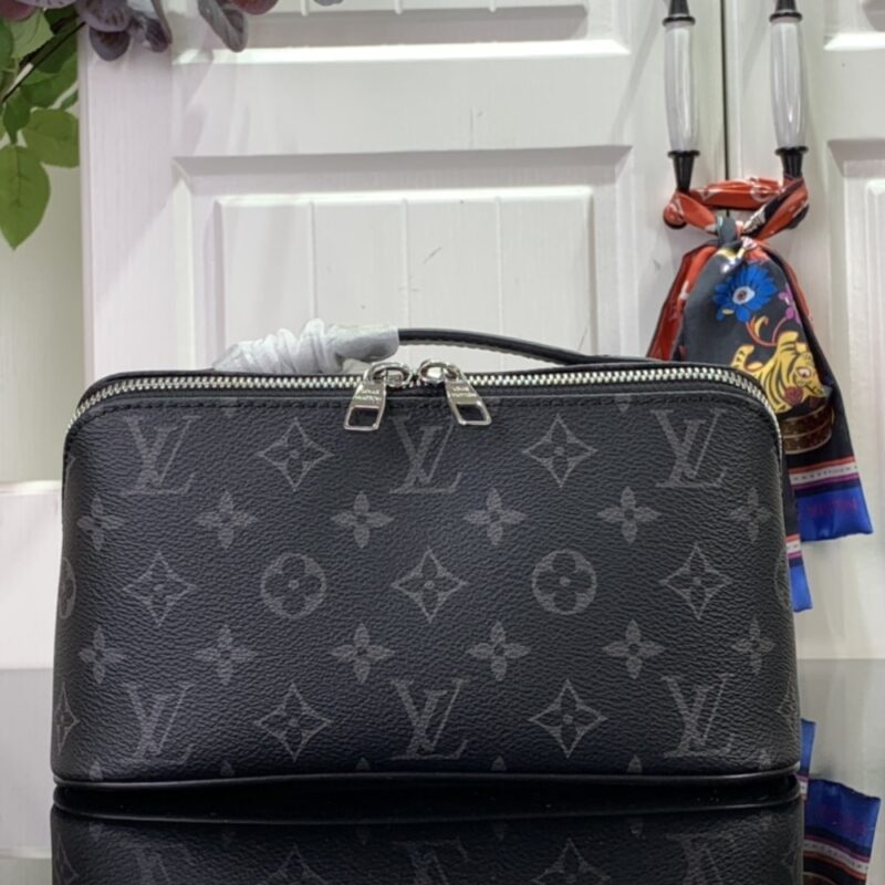 Alternative view of [Super Vip 1:1] Louis Vuitton Toiletry Bag Monogram Eclipse Canvas Black 24Cm M11508