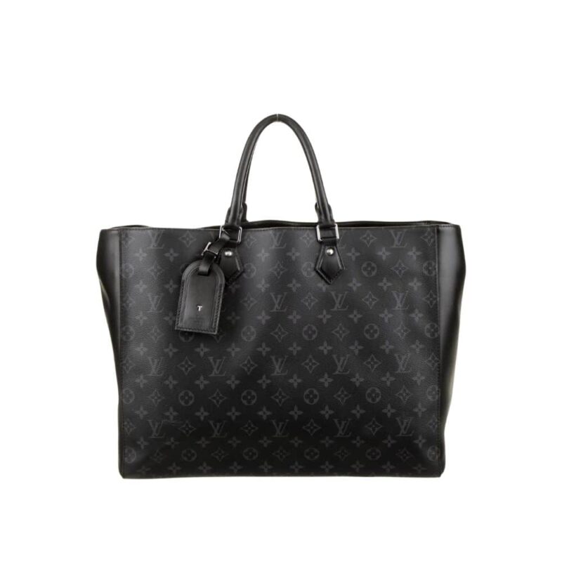 Louis Vuitton Monogram Eclipse Grand Sac Tote Black 40Cm