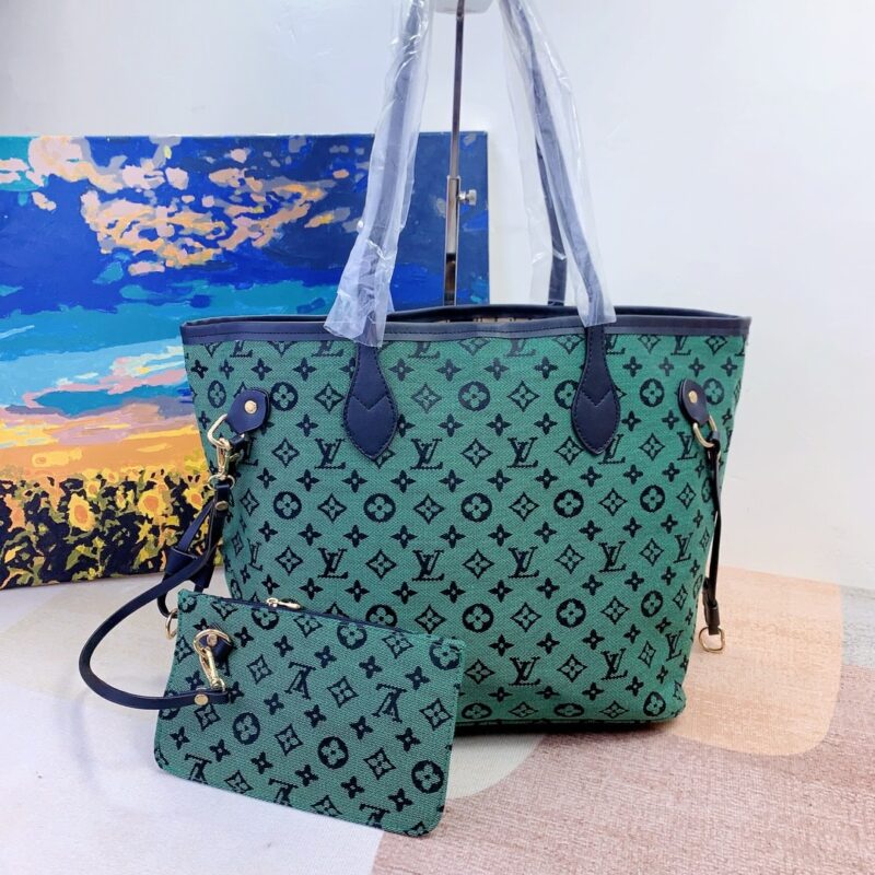 Alternative view of Louis Vuitton Neverfull Tote Monogram Blue 44Cm