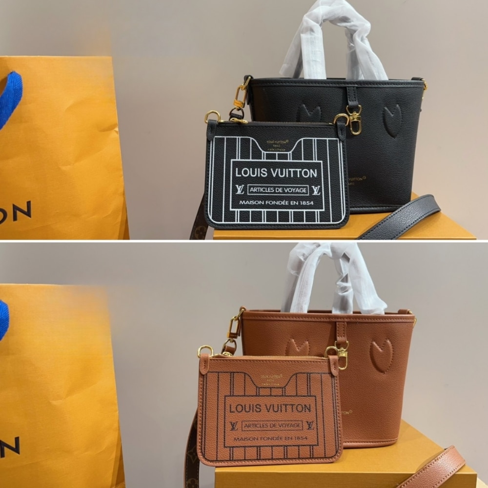 Louis Vuitton Neverfull Bandoulière Inside Out BB Monogram Black 26Cm M12099 - Image 3