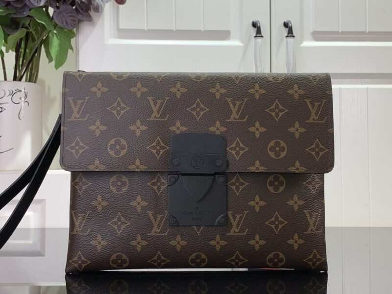Alternative view of Louis Vuitton S Lock A4 Pouch Brown 28Cm M80560