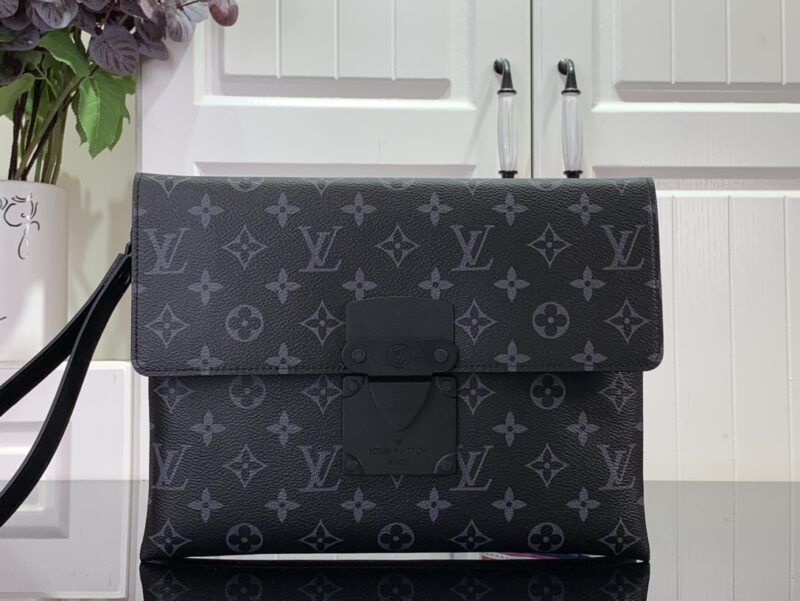 Alternative view of Louis Vuitton S Lock A4 Pouch Black 28Cm