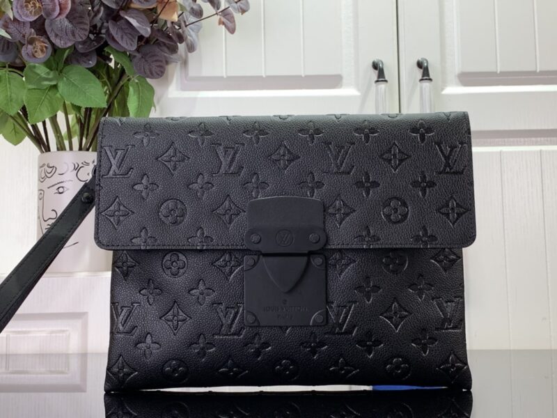 Alternative view of Louis Vuitton S Lock A4 Pouch Black 28Cm M80582