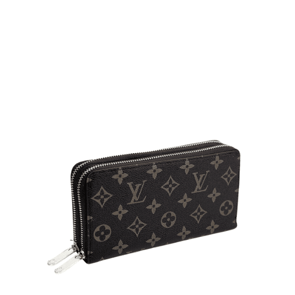 Louis Vuitton Long Double Zipper Wallet Monogram Black 19Cm
