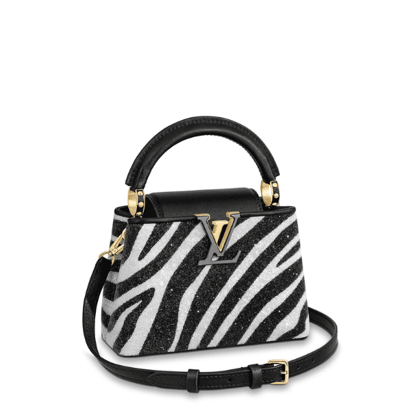 Louis Vuitton Capucines BB Black And Grey Zebra Pattern 27Cm M58517