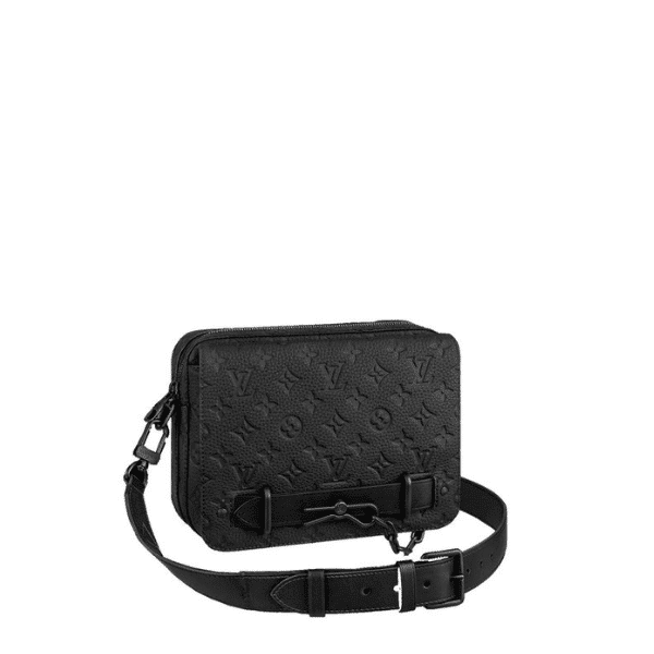 Louis Vuitton Steamer Messenger Black Taurilon Monogram 23Cm M57307