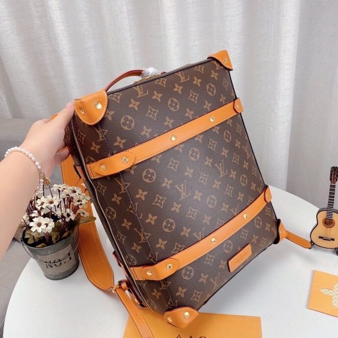 Alternative view of Louis Vuitton Soft Trunk Backpack Monogram PM Brown 35Cm M44752
