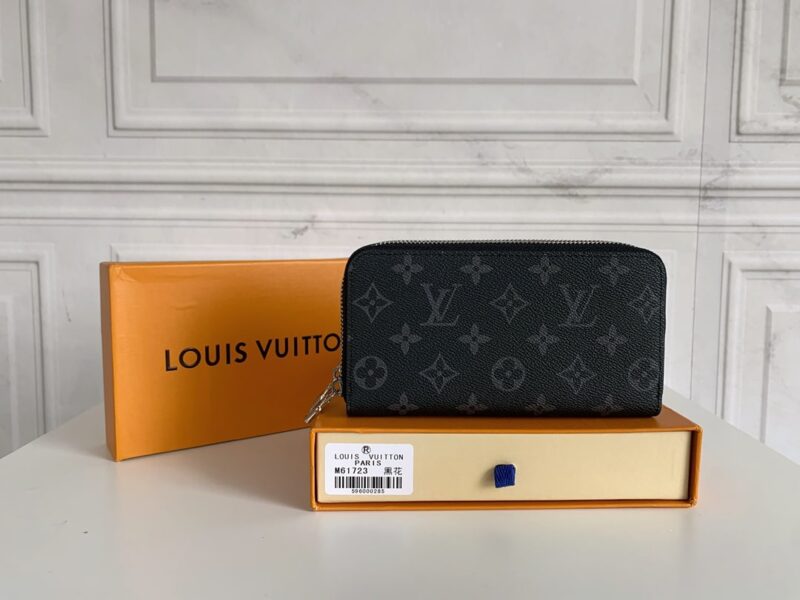 Alternative view of Louis Vuitton Long Double Zipper Wallet Monogram Black 19Cm