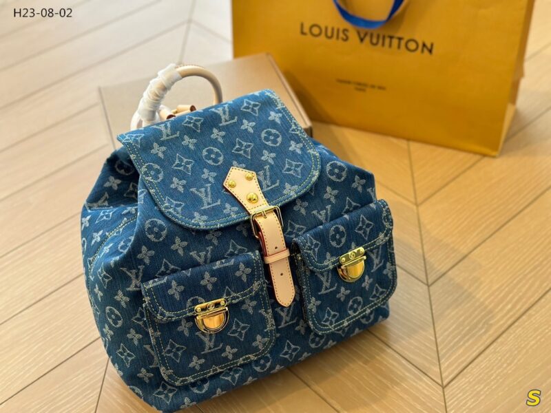 Alternative view of Louis Vuitton Monogram Denim Sack Add GM Backpack Rucksack Blue 30Cm M95056