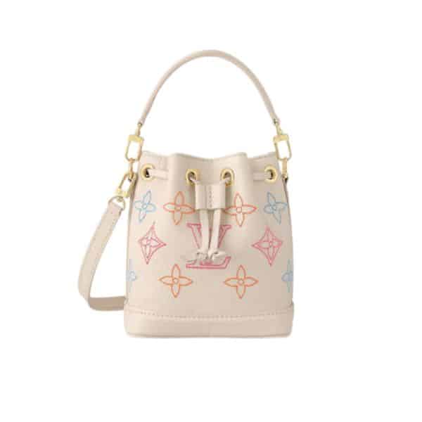 Louis Vuitton Nanoe Handbag White 16Cm M23088