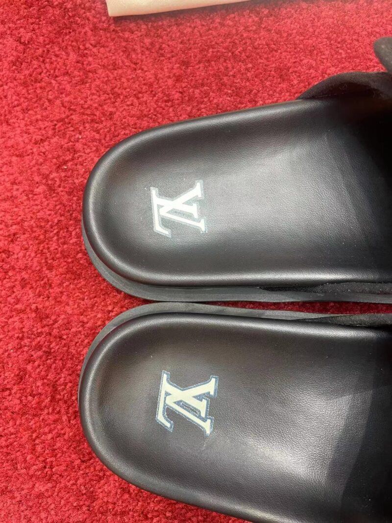 Alternative view of Louis Vuitton Damier Flat Slides Black