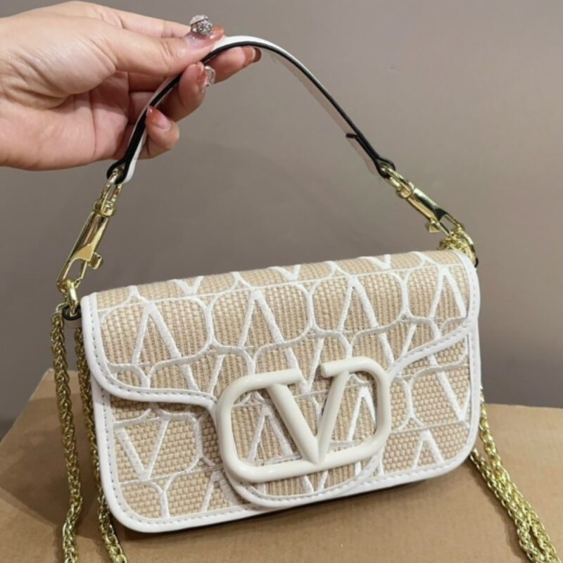 Alternative view of Valentino Garavani Locò Small Toile Iconographe Raffia Shoulder Bag Natural 20cm 4W2B0L97IVWYT3