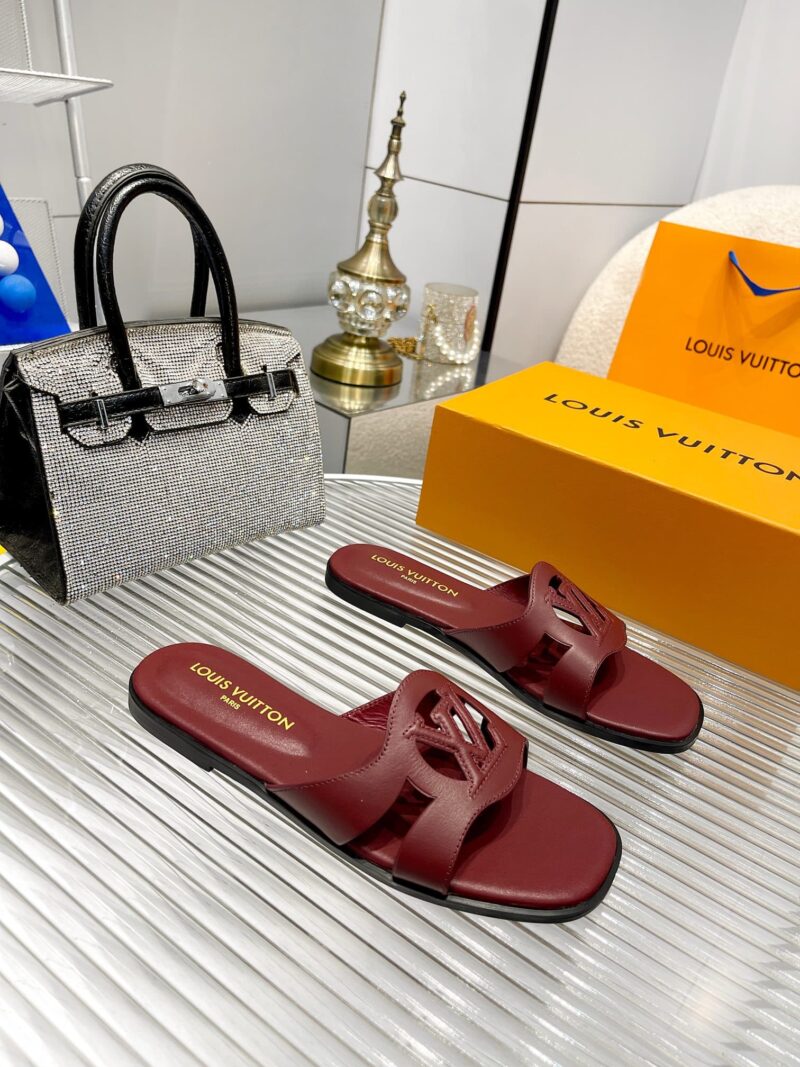 Alternative view of Louis Vuitton LV Isola Flat Mule Red 1ABP2W