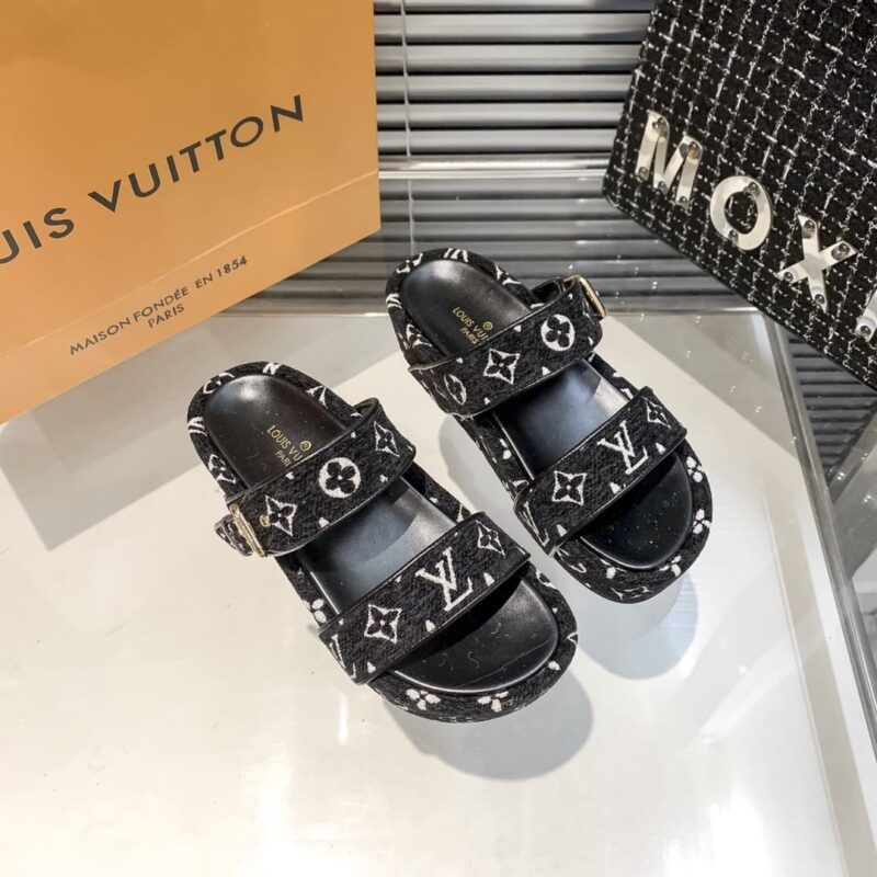 Alternative view of Louis Vuitton Two Strap Sandal Black