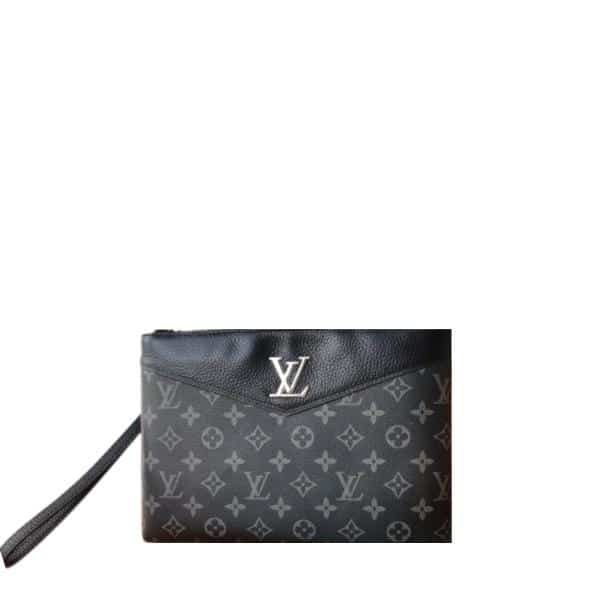 Louis Vuitton Pochette Monogram Canvas Black 27Cm