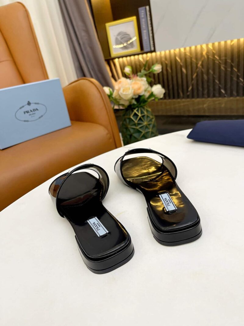 Alternative view of Prada Logo Plaque Slip On Black