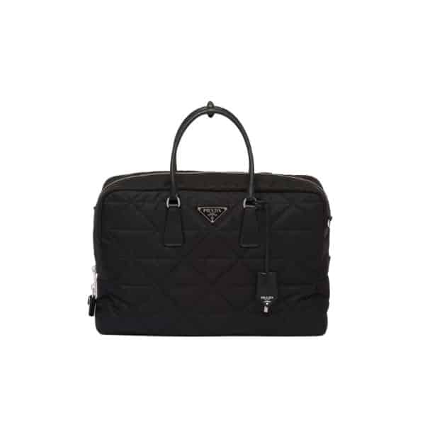Prada Quilted Re Nylon Travel Bag Black 43Cm 2Va0092Dgwf0002Vooo