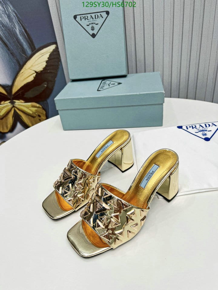 Alternative view of Prada Studded Metallic Leather Mules Gold 1Xx6473Ll5F0522F065