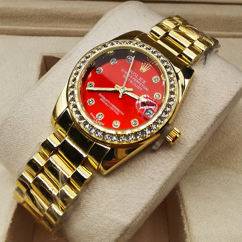 Alternative view of Rolex Lady Datejust Demi Red Dial And Gold 31Mm 278383Rbr 0020