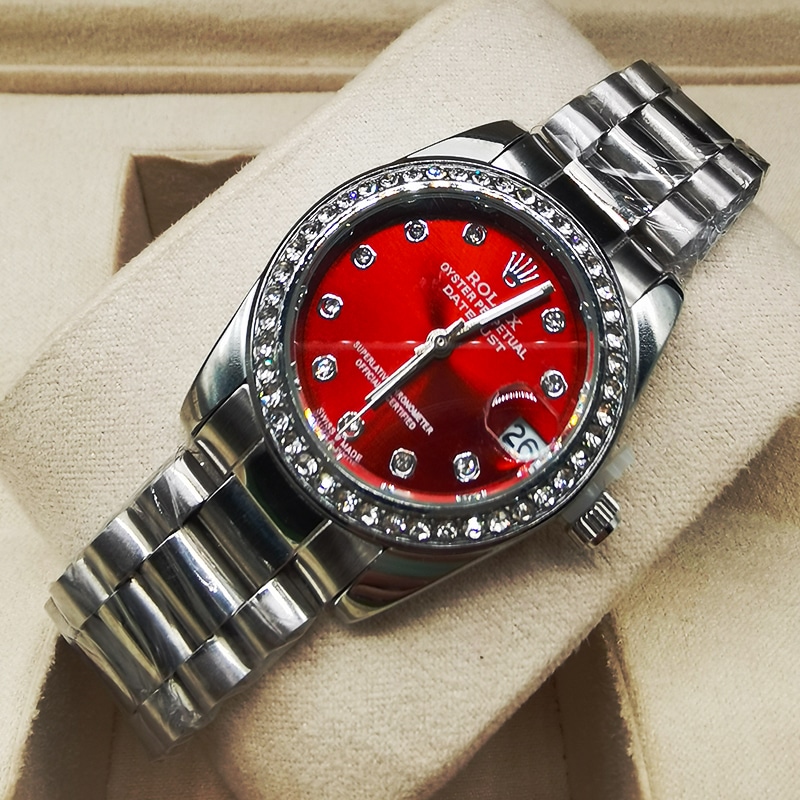 Alternative view of Rolex Lady Datejust Demi Red Dial And Silver 31Mm 278383Rbr 0020