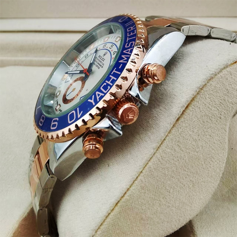 Alternative view of Rolex Oyster Yacht Master Ii 44Mm With Gold And Silver Strap 116681