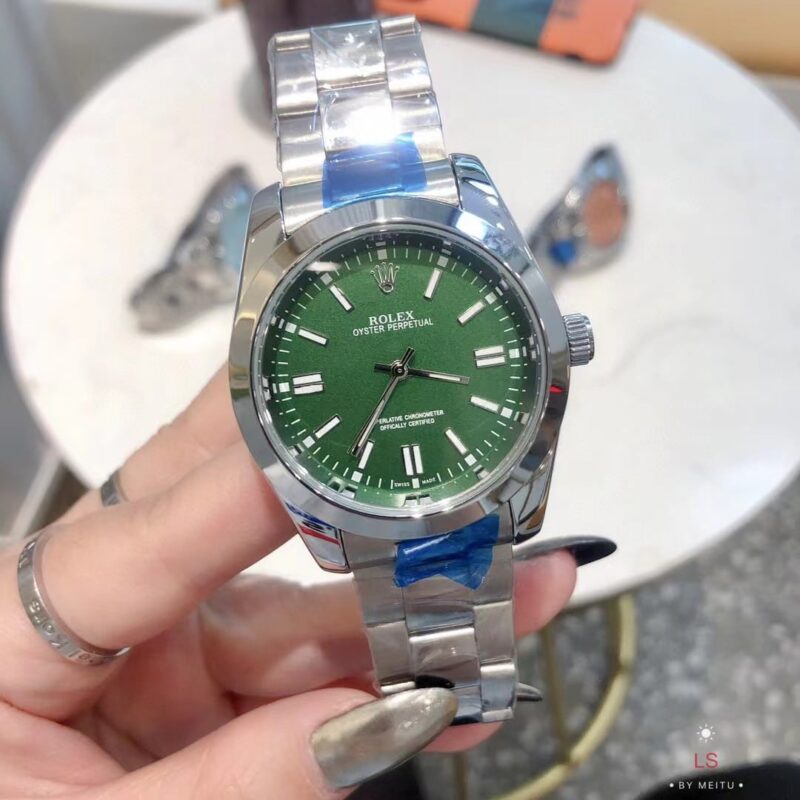 Alternative view of Rolex Oyster Perpetual Watch 41Mm Green Dial 126000 0005