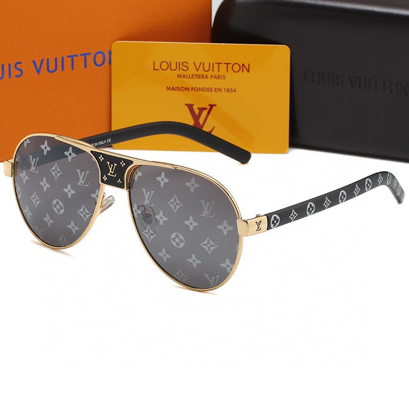 Alternative view of Louis Vuitton Logo Embroidered Black Monogram Sunglasses