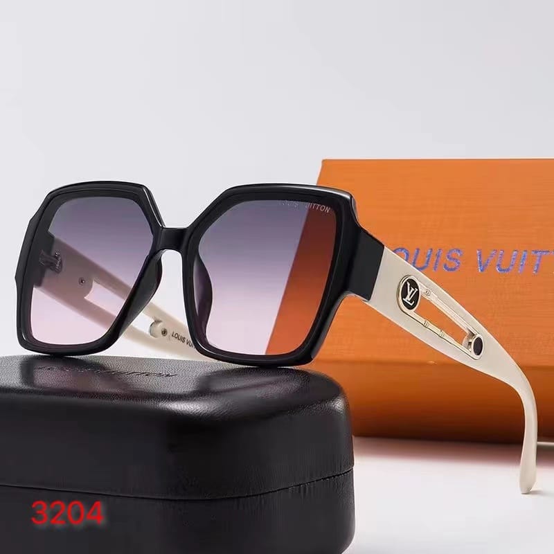 Alternative view of Louis Vuitton Square Stronglack And White Sunglasses