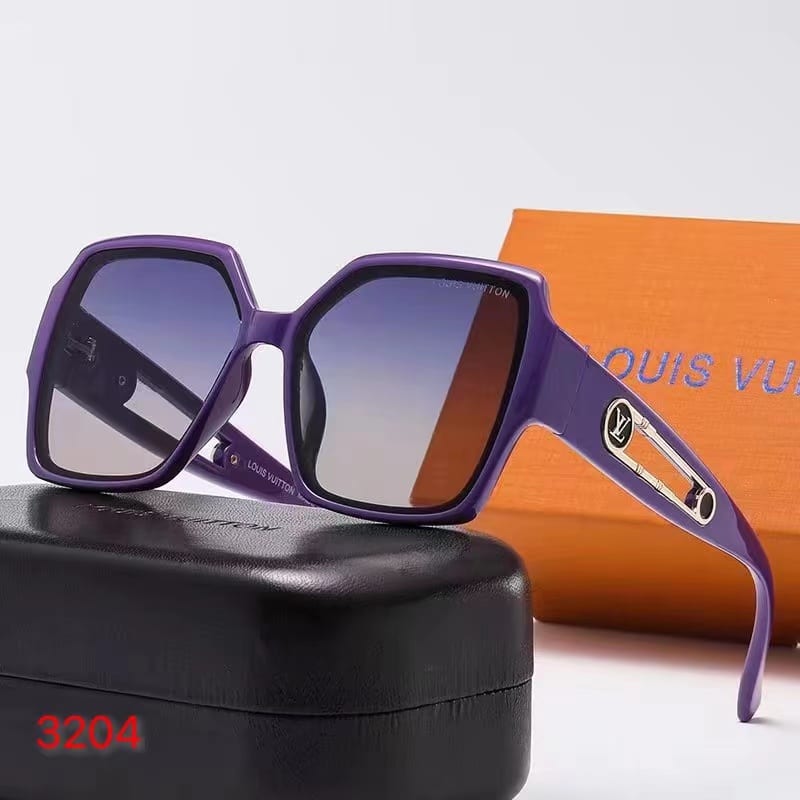 Alternative view of Louis Vuitton Square Purple Sunglasses